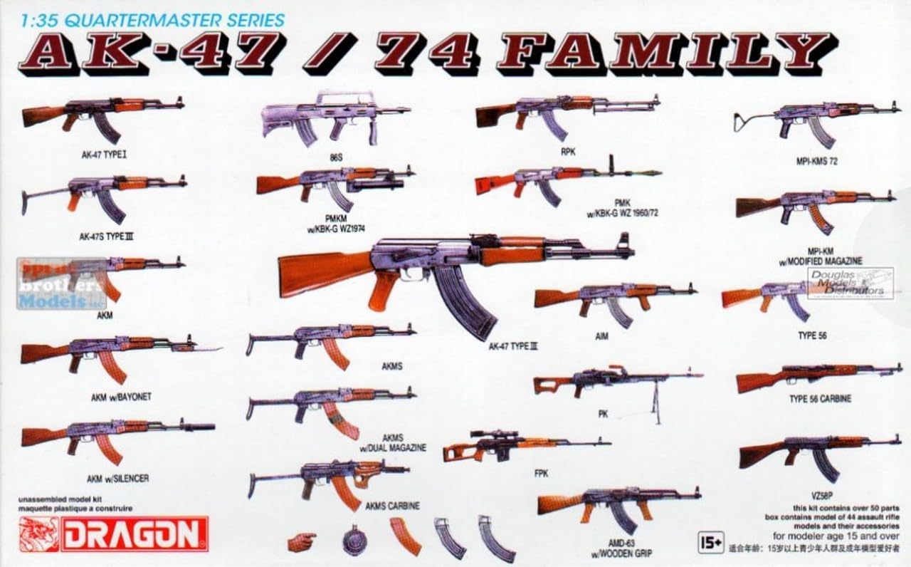Dragon Models USA DRA3802 1/35 AK-47/74 Family Part 1 Dragon Model Kits