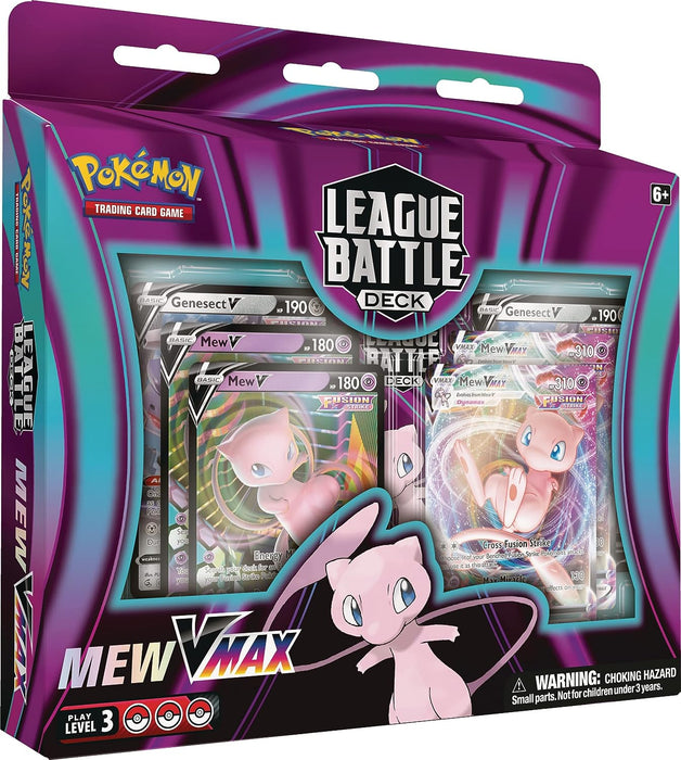 Pokémon TCG: Mew VMAX League Battle Deck (60 cards Ready to Play Deck, 4 Foil V Cards and 2 Foil VMAX Cards