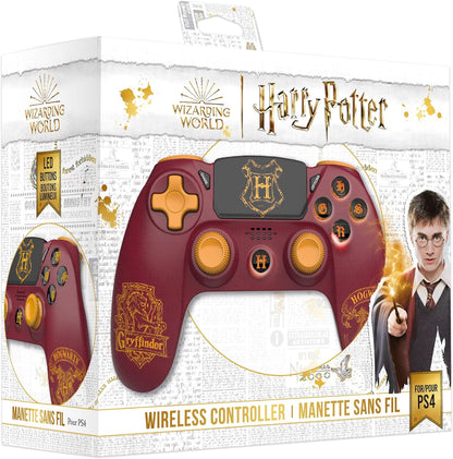 Freaks and Geeks Wizarding World Harry Potter 140119 Wireless Bluetooth Controller for Playstation PS4, Gryffindor, Red