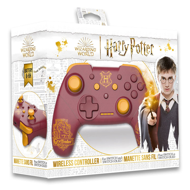 Freaks And Geeks Wizarding World Harry Potter 299252 Wireless Bluetooth Controller for Nintendo Switch , Gryffindor, Red