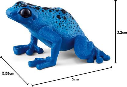 Schleich Wild Life New 2023, Wild Animal Rainforest Jungle Toys for Kids, Poison Dart Frog Toy, Blue, Ages 3+ Blue Poison Dart Frog