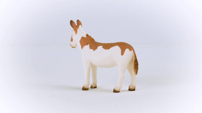 schleich 13961 American Spotted Donkey, from 3 years FARM WORLD - Figurine, 8 x 2 x 7 cm