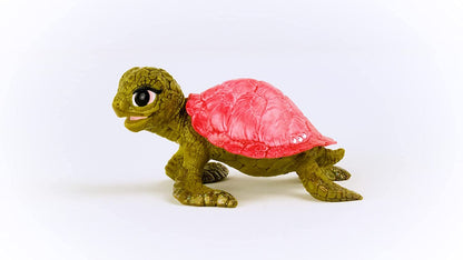schleich BAYALA 70759 Pink Sapphire Schildkröte Spielzeugfigur - Märchenhafte Rosa Saphir Schildkröte Meereskreatur Meeres-Tierfigur Figuren für Kinder ab 5 Jahren, 2.1 inch