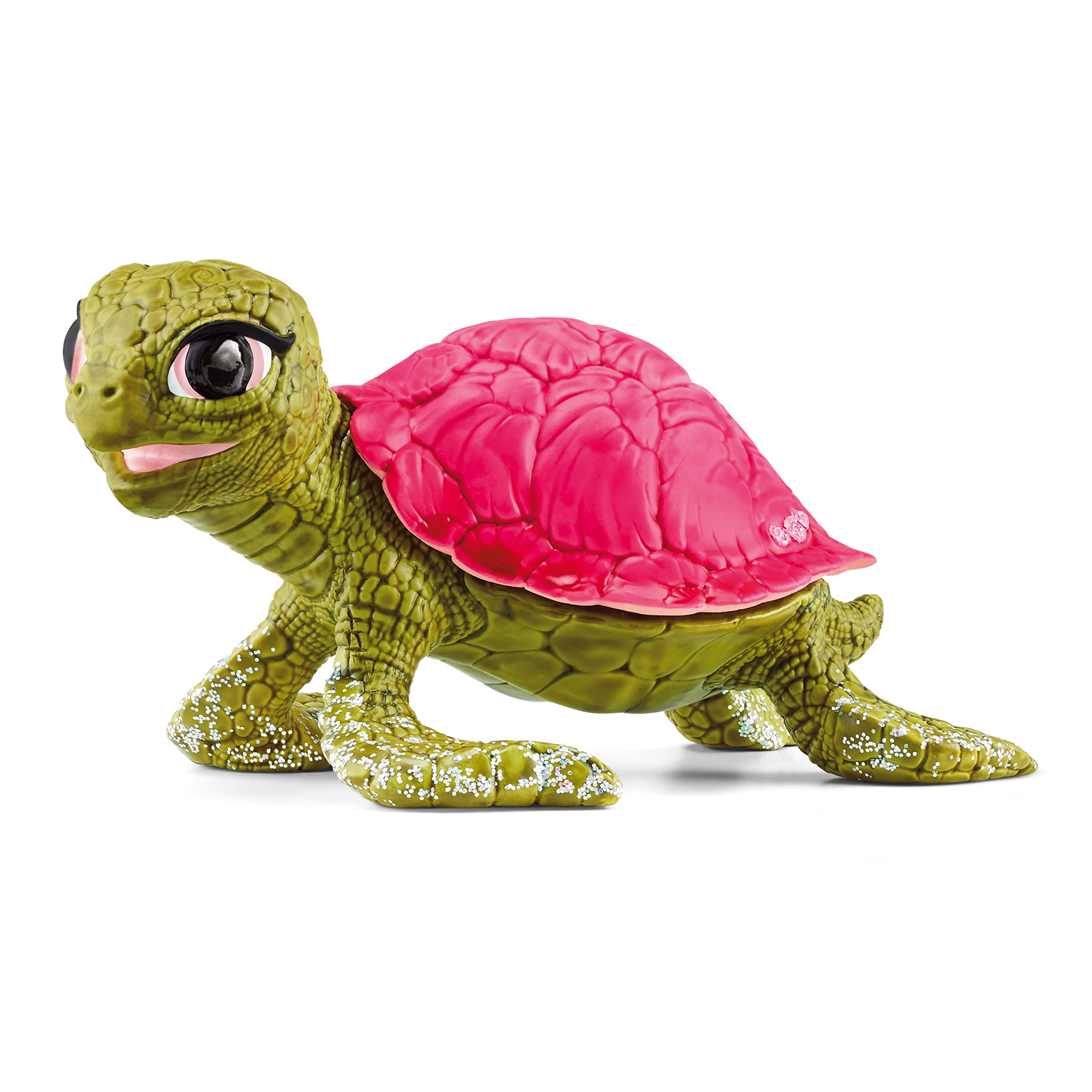 schleich BAYALA 70759 Pink Sapphire Schildkröte Spielzeugfigur - Märchenhafte Rosa Saphir Schildkröte Meereskreatur Meeres-Tierfigur Figuren für Kinder ab 5 Jahren, 2.1 inch