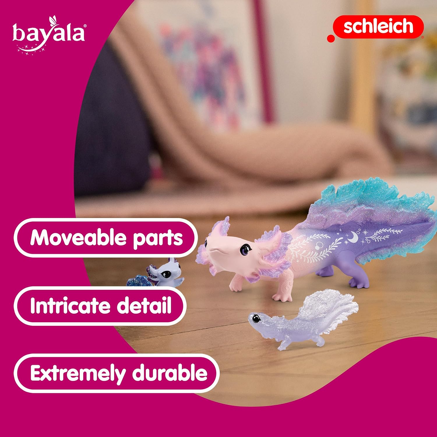 SCHLEICH 42628 Axolotl discovery Set bayala Toy Playset for children aged 5-12 Years