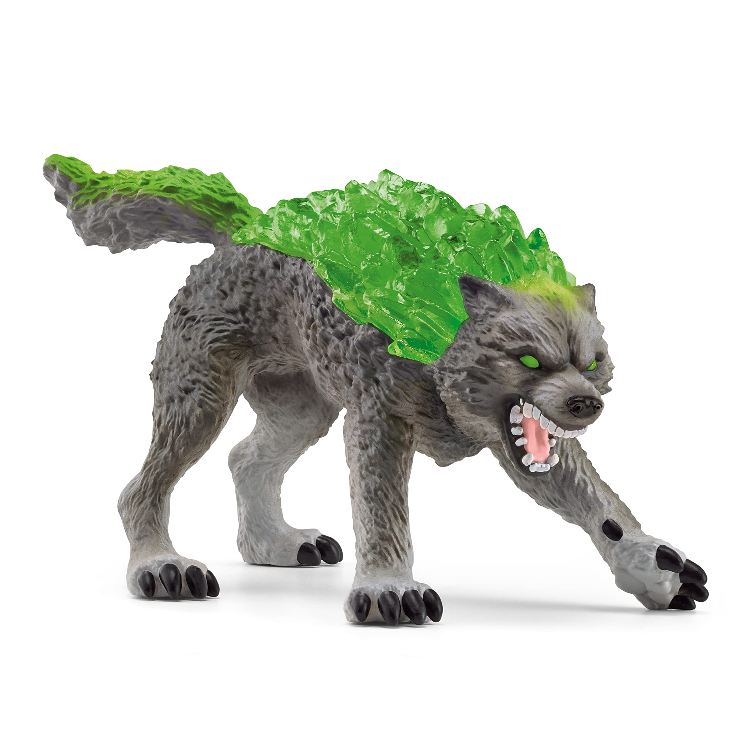 schleich ELDRADOR CREATURES 70153 Granitwolf - Realistische Gefährliche Fantasy Monster Actionfigur, Mythische Wolfsfigur mit Realistischen Details, Figuren ab 7 Jahren
