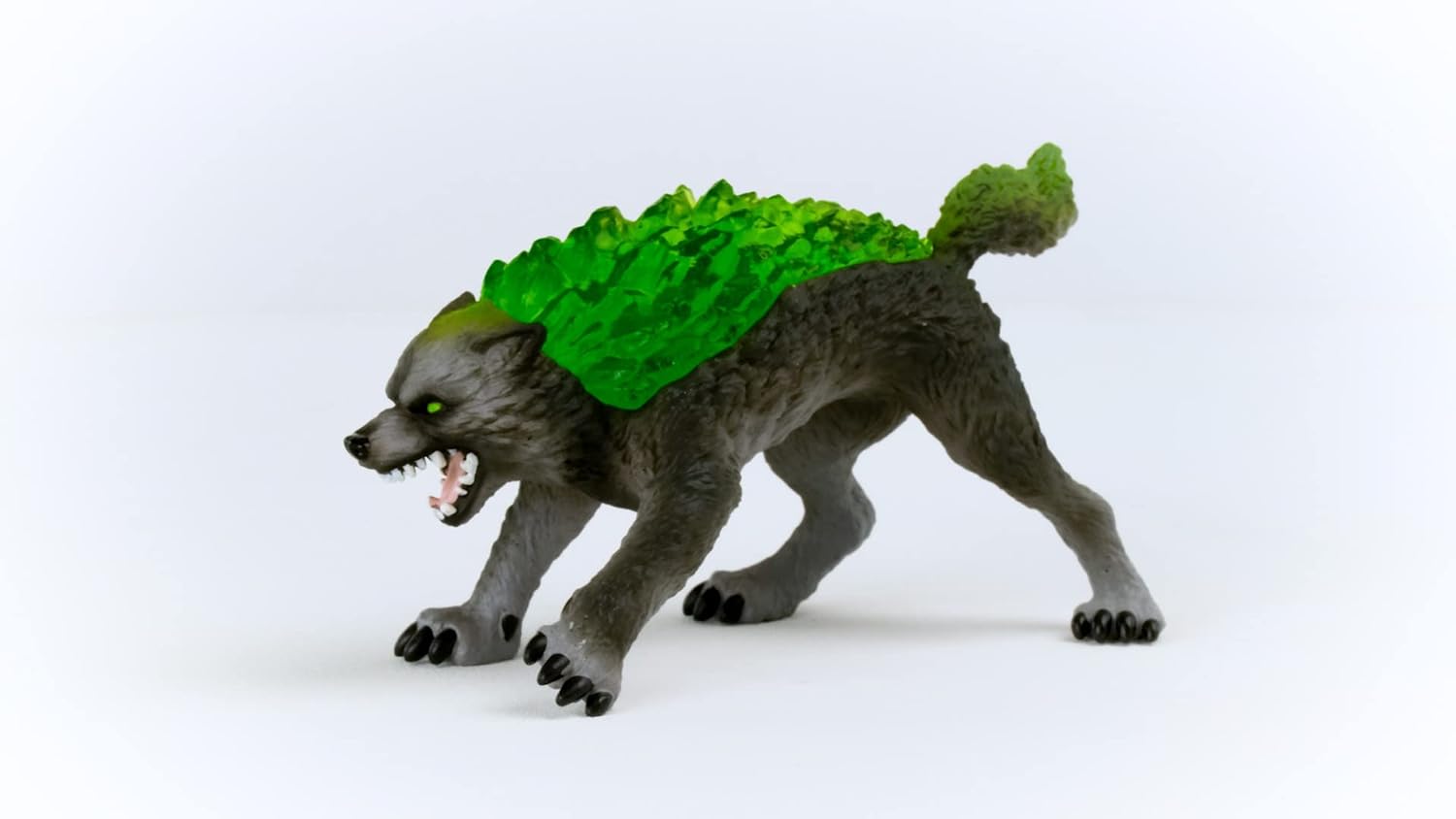 schleich ELDRADOR CREATURES 70153 Granitwolf - Realistische Gefährliche Fantasy Monster Actionfigur, Mythische Wolfsfigur mit Realistischen Details, Figuren ab 7 Jahren