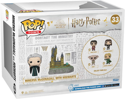 Funko Pop! Town: Harry Potter: Chamber of Secrets 20th Anniversary - Minerva with Hogwarts, Multicolor