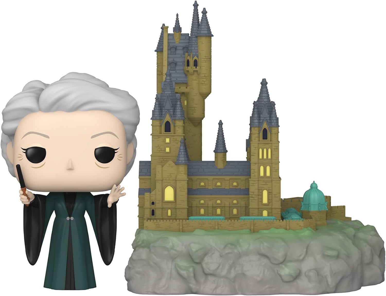 Funko Pop! Town: Harry Potter: Chamber of Secrets 20th Anniversary - Minerva with Hogwarts, Multicolor