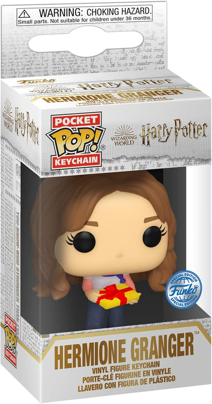 Funko Pop! Keychain: Harry Potter Holiday - Hermione Granger - Mini Figura in Vinile da Collezione Novità Portachiavi - Riempitivi per Calze - Idea Regalo - Merchandising Ufficiale