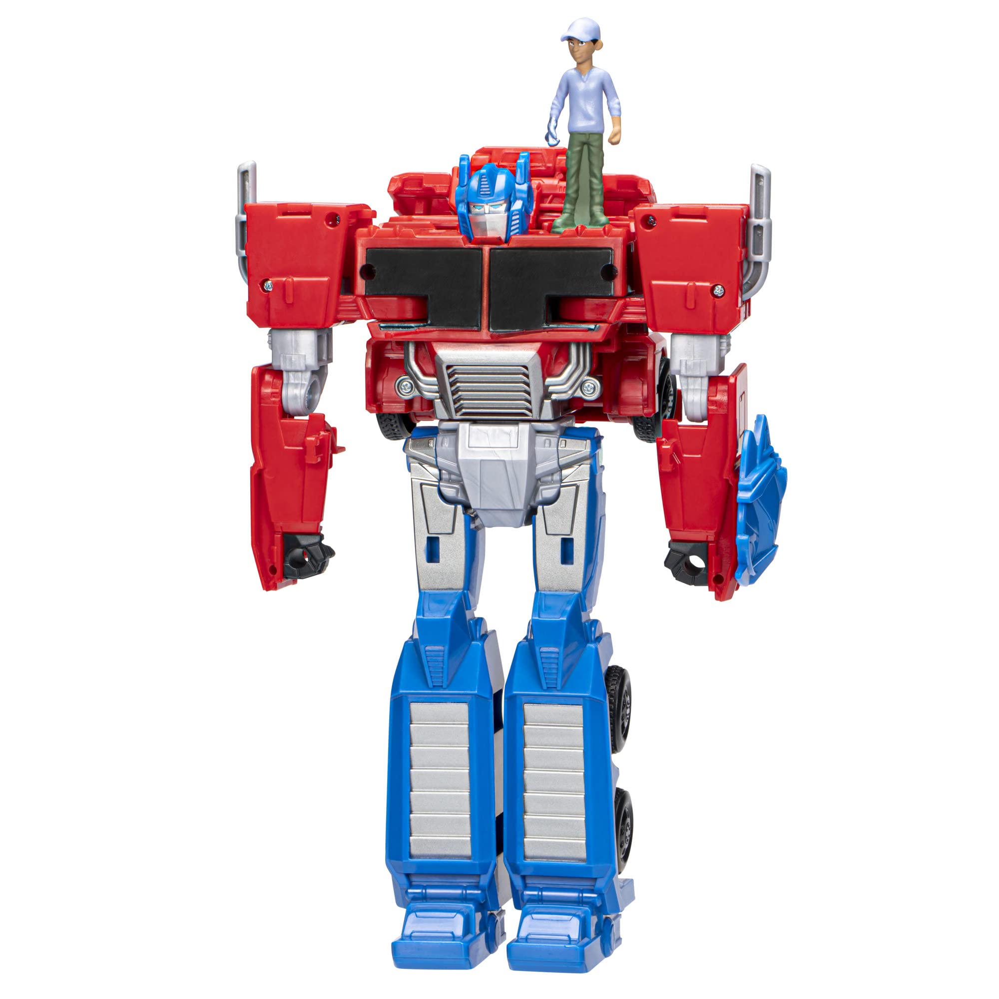 TRANSFORMERS F7663 Toys EarthSpark Spin Changer, Multicolor, Optimus Prime 20 cm Action Figure with Robby Malto 5 cm Figure, for Ages 6 and Up