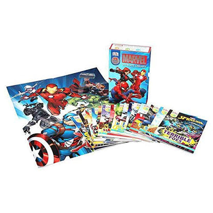 Marvel Ultimate Library 15 Books Plus Giant Fold-Out Poster, Super Hero's IRONMAN, SPIDERMAN, THE AVENGERS, Reader Levels 2, 3 & 4