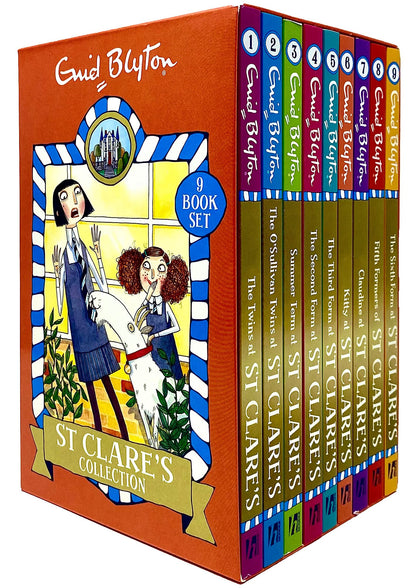 St Clare's Collection 9 Books Box Set by Enid Blyton (Sixth Form, Fifth Formers, Claudine, Third Form, Second Form, Summer Term, O'Sullivan Twins & Twins