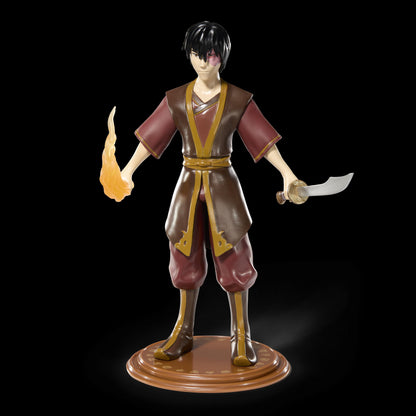 BendyFigs The Noble Collection Avatar Zuko - Noble Toys 19cm Bendable Posable Collectible Doll Figure With Stand and Mini Accessory