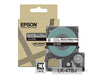 Epson Etikettenkassette, mattes Beschriftungsband LK-4TBJ schwarz auf transparent, langlebiges Band für Epson LabelWorks Etikettendrucker, wasser- & verschleißfest, 8 m x 12 mm