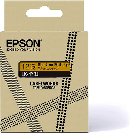 Epson Etikettenkassette, mattes Beschriftungsband LK-6HWJ weiß auf navy, langlebiges Band für Epson LabelWorks Etikettendrucker, wasser- & verschleißfest, 8 m x 24 mm, Klein