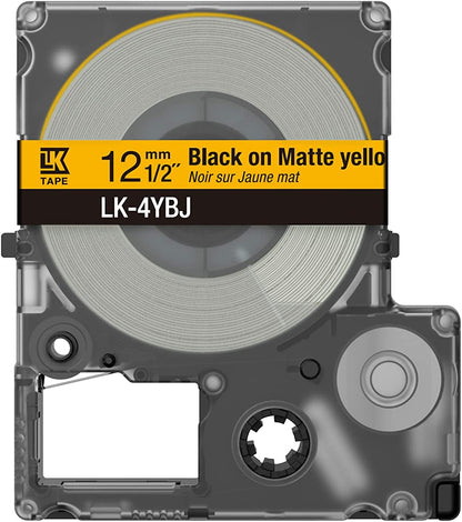 Epson Etikettenkassette, mattes Beschriftungsband LK-6HWJ weiß auf navy, langlebiges Band für Epson LabelWorks Etikettendrucker, wasser- & verschleißfest, 8 m x 24 mm, Klein