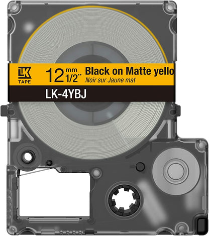 Epson Etikettenkassette, mattes Beschriftungsband LK-6HWJ weiß auf navy, langlebiges Band für Epson LabelWorks Etikettendrucker, wasser- & verschleißfest, 8 m x 24 mm, Klein