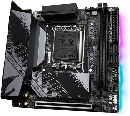 Gigabyte B760I AORUS PRO DDR4 Motherboard - Supports Intel Core 14th Gen CPUs, 8+1+1 Phases Digital VRM, up to 5333MHz DDR4 (OC), 2xPCIe 4.0 M.2, Wi-Fi 6, 2.5GbE LAN, USB 3.2 Gen 2