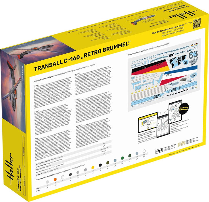 HELLER JOUSTRA Model Aeroplane Transall C-160 Retro Brummel