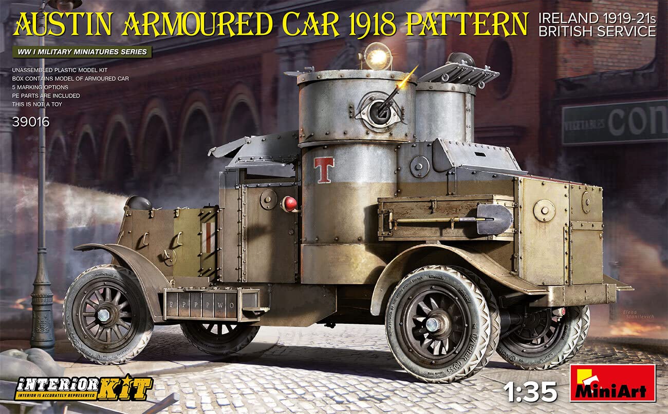 MiniArt MIN39016 WWI 1:35-Austin Armored Car (Ireland 1919-21), Molded Color