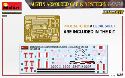 MiniArt MIN39016 WWI 1:35-Austin Armored Car (Ireland 1919-21), Molded Color