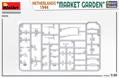 MiniArt MIN35393 1:35-Market Garden, Holland 1944, w/Resin Heads Scale Model kit, Unpainted