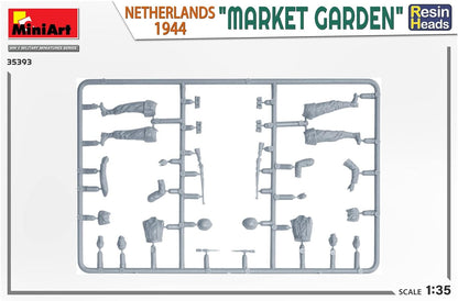 MiniArt MIN35393 1:35-Market Garden, Holland 1944, w/Resin Heads Scale Model kit, Unpainted