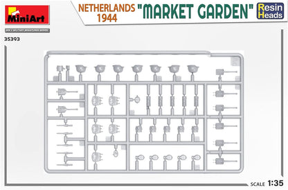 MiniArt MIN35393 1:35-Market Garden, Holland 1944, w/Resin Heads Scale Model kit, Unpainted