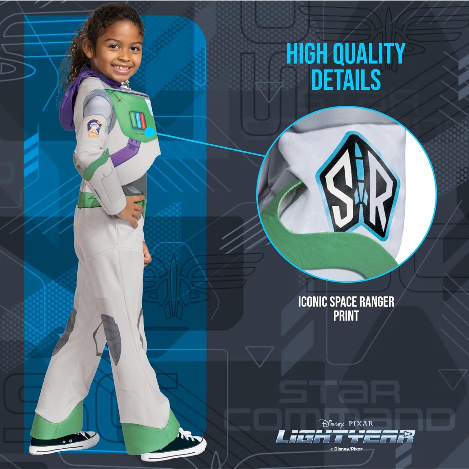 Disney Official Classic Space Ranger Buzz Lightyear Costume Kids, Astronaut Costume Kids Fancy Dress Up for Children Available In Sizes XS, S and M