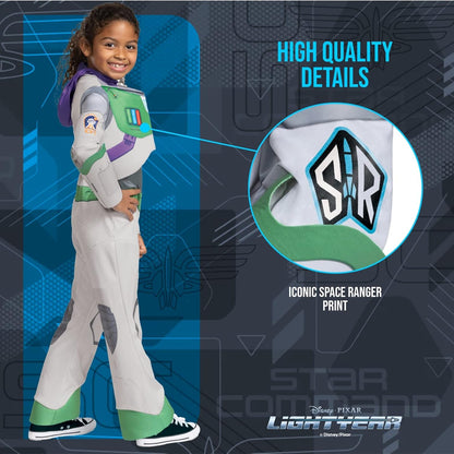 Disney Official Classic Space Ranger Buzz Lightyear Costume Kids, Astronaut Costume Kids Fancy Dress Up for Children Available In Sizes XS, S and M