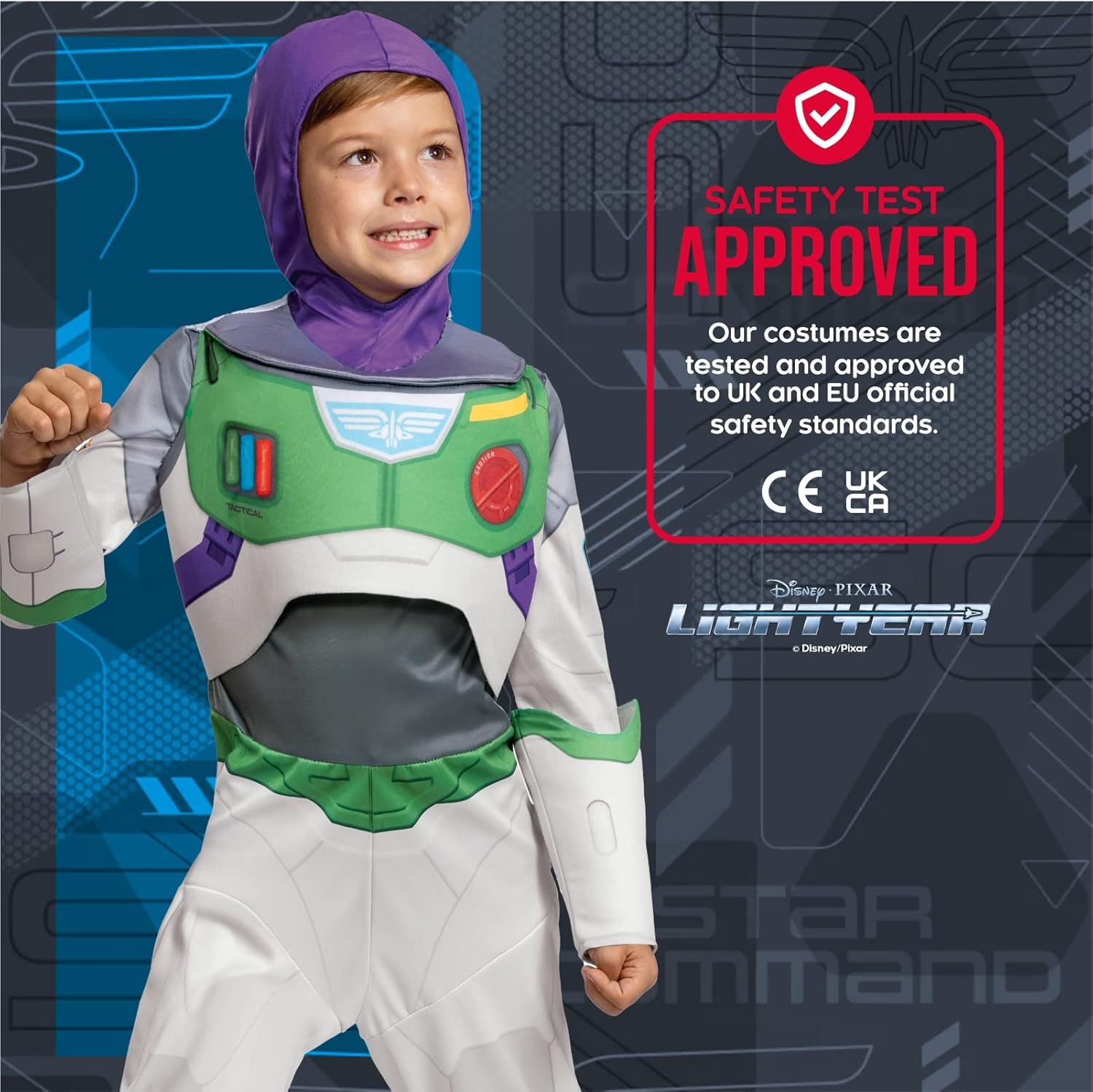 Disney Official Classic Space Ranger Buzz Lightyear Costume Kids, Astronaut Costume Kids Fancy Dress Up for Children Available In Sizes XS, S and M