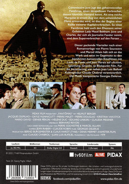 Fantomas / Der packende 4-Teiler nach den berühmten Romanen von Pierre Souvestre und Marcel Allain (Pidax Serien-Klassiker)