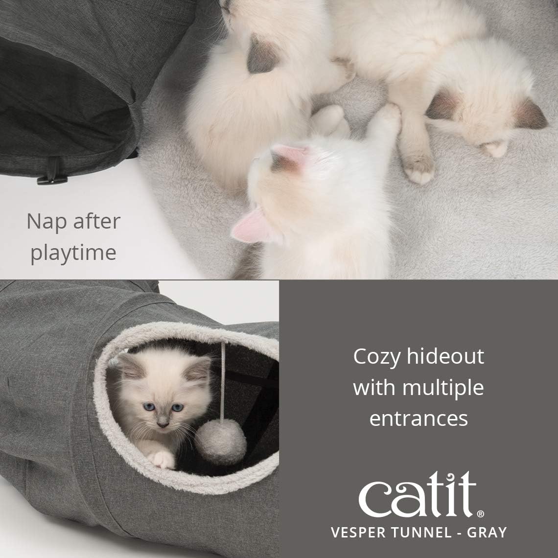 Catit - Cat Tunnel Grey - (781.5022)