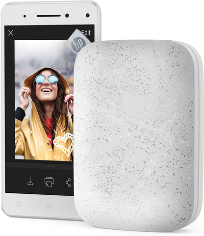 HP HPISPW Sprocket Portable Photo Printer (Luna Pearl) Instantly Prints ZINK 2 x 3 Inch Sticky-Backed Photos from your iOS and Android Device