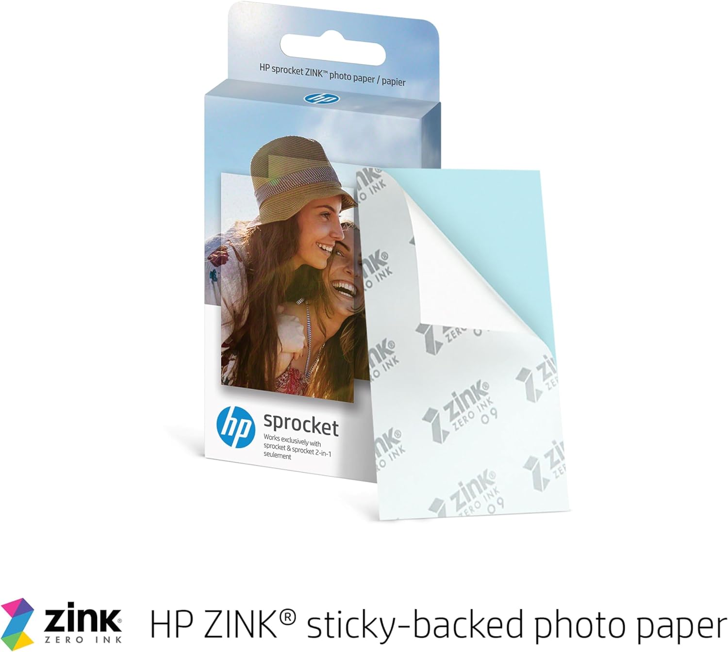 HP HPISPW Sprocket Portable Photo Printer (Luna Pearl) Instantly Prints ZINK 2 x 3 Inch Sticky-Backed Photos from your iOS and Android Device