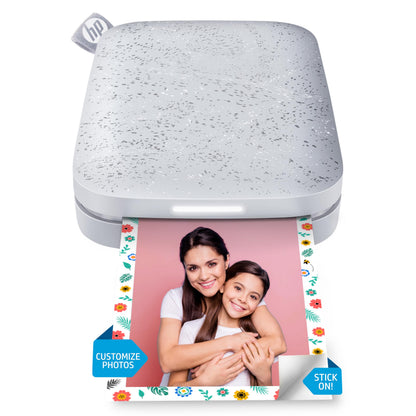 HP HPISPW Sprocket Portable Photo Printer (Luna Pearl) Instantly Prints ZINK 2 x 3 Inch Sticky-Backed Photos from your iOS and Android Device