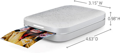 HP HPISPW Sprocket Portable Photo Printer (Luna Pearl) Instantly Prints ZINK 2 x 3 Inch Sticky-Backed Photos from your iOS and Android Device