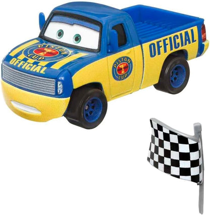 Disney Cars and Pixar Dexter Hover with Flag, 1:55 Scale Exit Toy Vehicle for Ages 3+