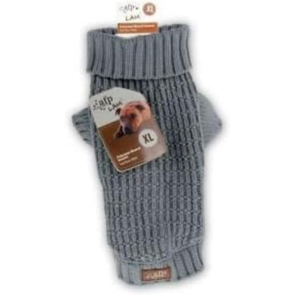 AFP All For Paws Fishermans Weave Grey Dog Jumper, Dog Sweater, Four (Small) (XL)