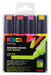 uni-ball 182605 - POSCA Marker mit breiter Keilspitze, 4er Set, neon 4er Set - Neonfarben