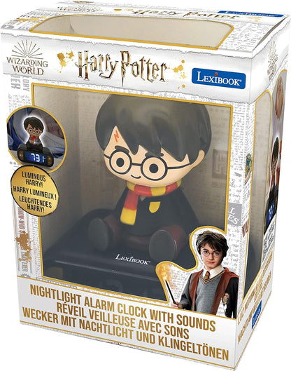 LEXIBOOK, Harry Potter, Nightlight alarm clock, Sounds and Melodies, LCD Backlit screen, Luminous, Snooze, Black, RL800HP