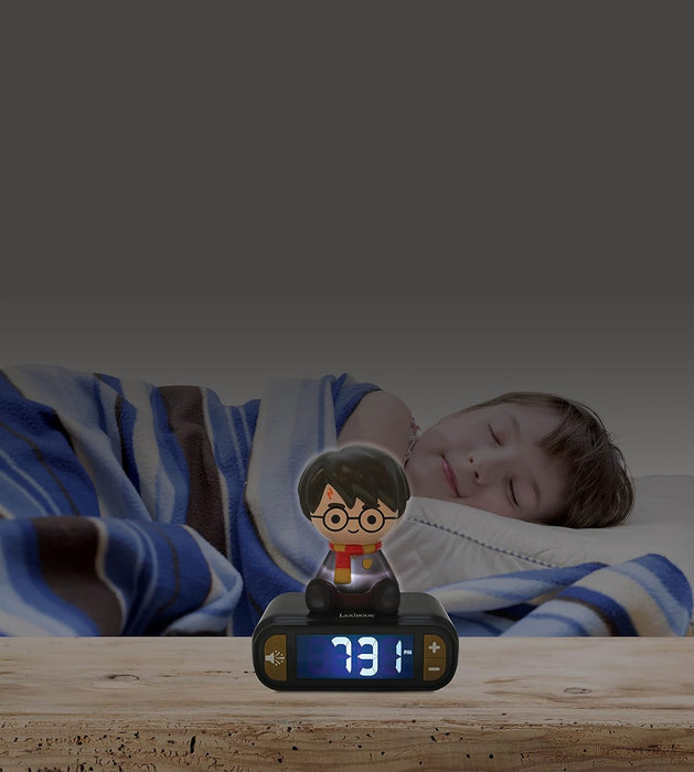 LEXIBOOK, Harry Potter, Nightlight alarm clock, Sounds and Melodies, LCD Backlit screen, Luminous, Snooze, Black, RL800HP