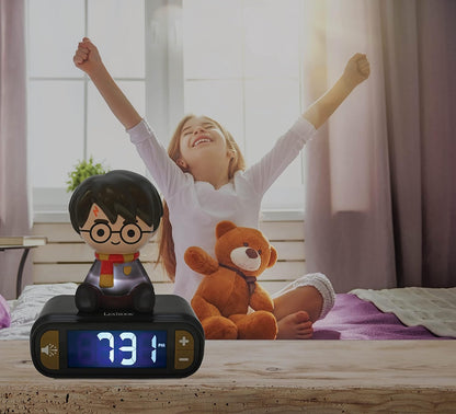 LEXIBOOK, Harry Potter, Nightlight alarm clock, Sounds and Melodies, LCD Backlit screen, Luminous, Snooze, Black, RL800HP
