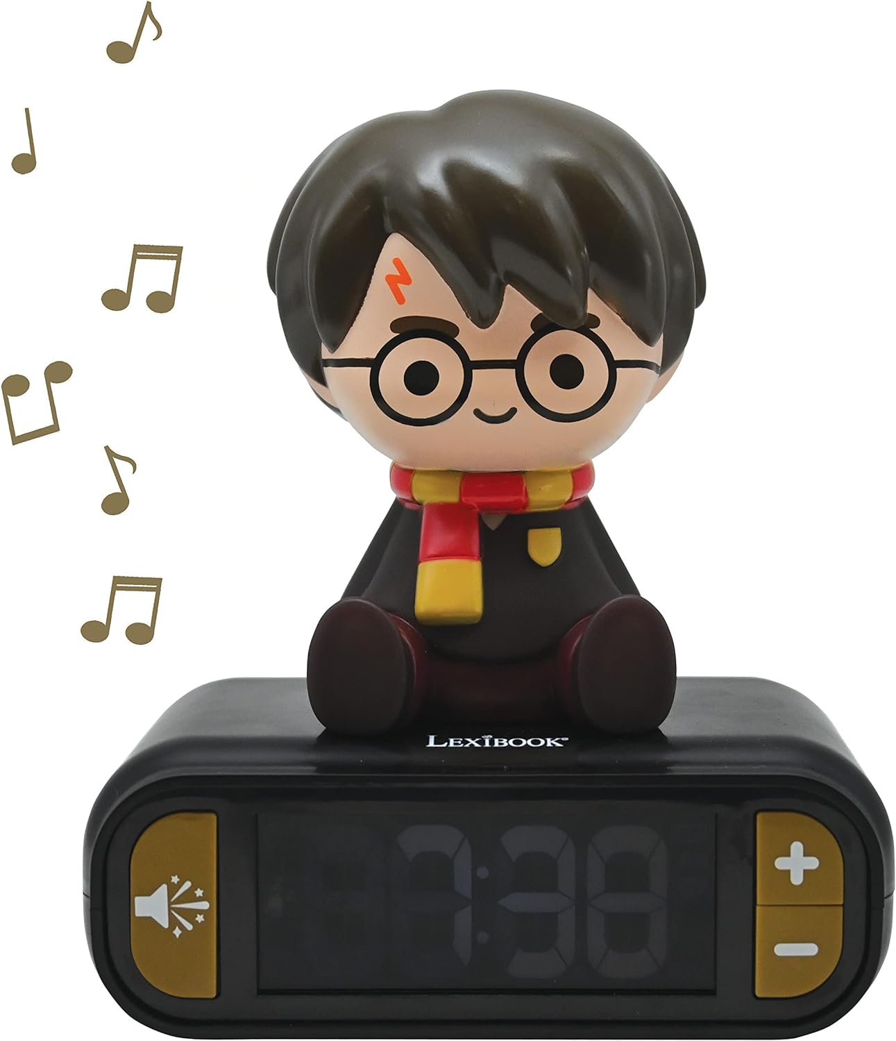 LEXIBOOK, Harry Potter, Nightlight alarm clock, Sounds and Melodies, LCD Backlit screen, Luminous, Snooze, Black, RL800HP