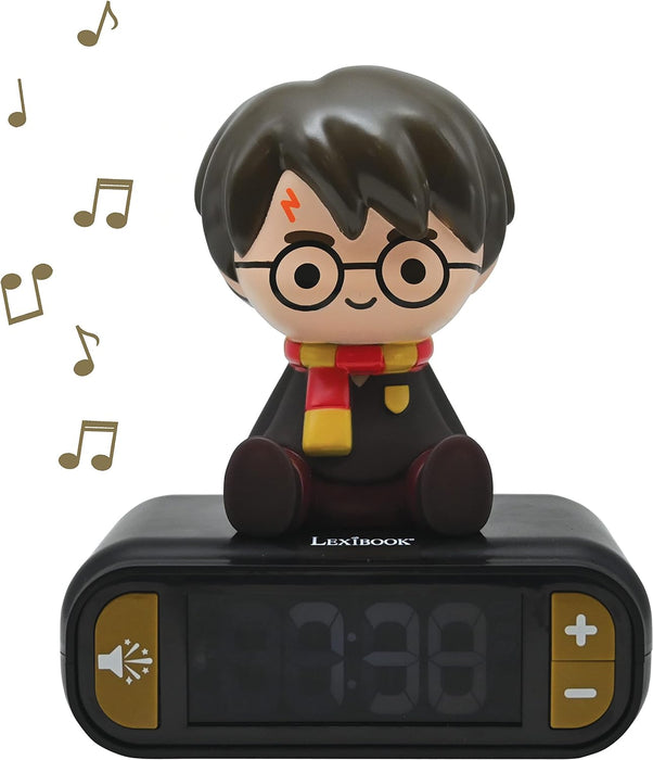 LEXIBOOK, Harry Potter, Nightlight alarm clock, Sounds and Melodies, LCD Backlit screen, Luminous, Snooze, Black, RL800HP