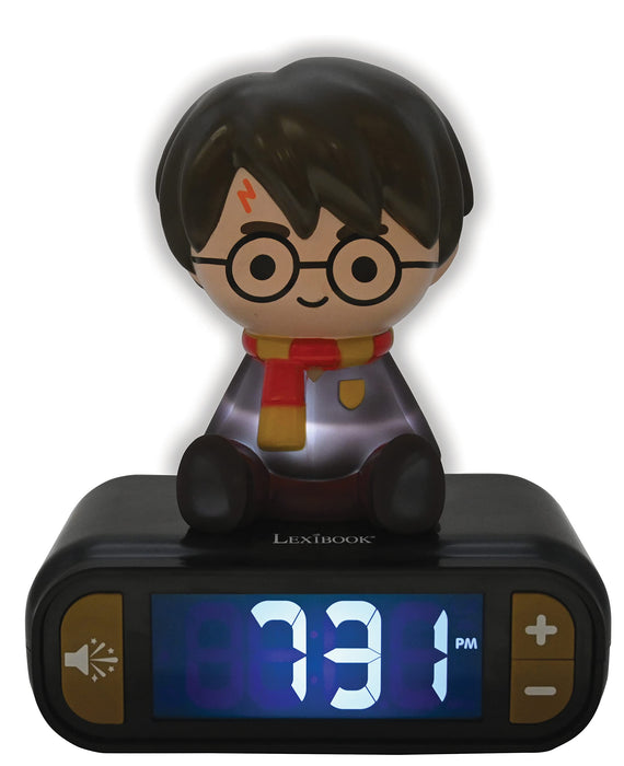 LEXIBOOK, Harry Potter, Nightlight alarm clock, Sounds and Melodies, LCD Backlit screen, Luminous, Snooze, Black, RL800HP