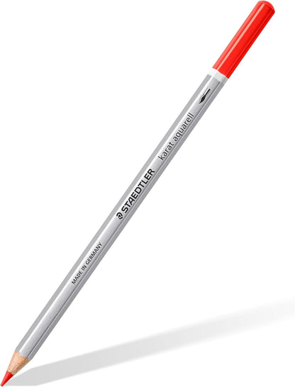 STAEDTLER 125 M12 Karat Aquarell Watercolour Colouring Pencil - Assorted Colours (Tin of 12 Pencils) 12 count (Pack of 1)