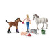 schleich FARM WORLD 42486 Tierarztbesuch 9-Teiliges Bauernhof Spielset mit Ferkel, Stute und Fohlen - Detailgetreues, Langlebiges Bauernhof Spielzeug, Pädagogisches Tiere Set ab 3 Jahren