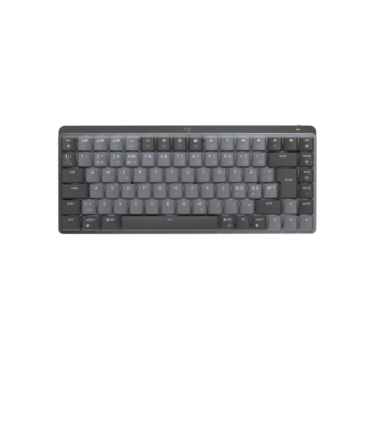 Logitech - Mx Compact Mechanical Wireless Illuminated Keyboard - Nordic - Clicky Switch